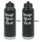 Custom Design - Laser Engraved Water Bottles - Front & Back Engraving - Front & Back View