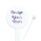 Custom Design - White Plastic 7" Stir Stick - Round - Closeup