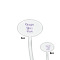 Custom Design - Clear Plastic 7" Stir Stick - Oval - Front & Back