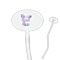 Custom Design - Clear Plastic 7" Stir Stick - Oval - Closeup