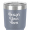 Custom Design - 30 oz Stainless Steel Ringneck Tumbler - Grey - Close Up