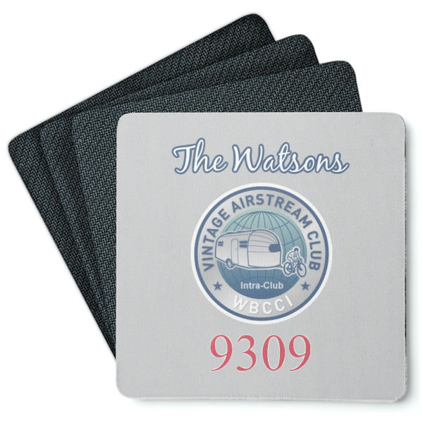 Custom Design Your Own Square Rubber Backed Coasters - Set of 4