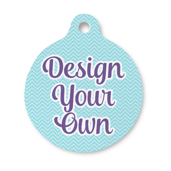 Custom Design Your Own Round Pet ID Tag - Small