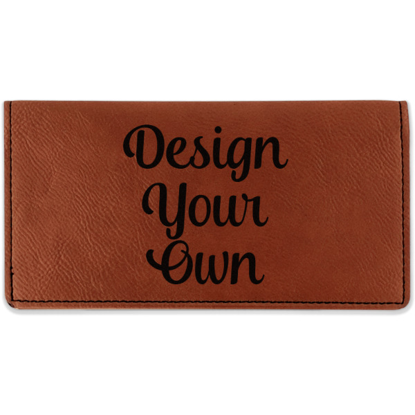 Custom Design Your Own Leatherette Checkbook Holder