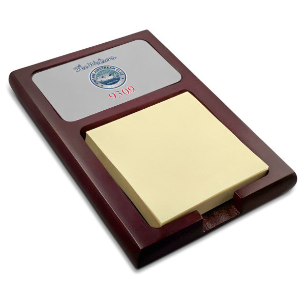 Custom Design Your Own Red Mahogany Sticky Note Holder