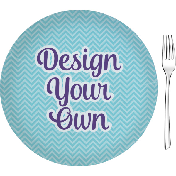 Custom Design Your Own 8" Glass Appetizer / Dessert Plate