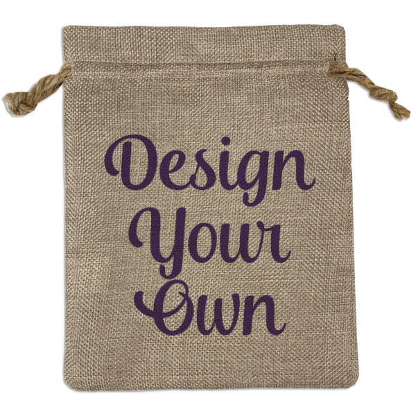 Custom Design Your Own Burlap Gift Bag