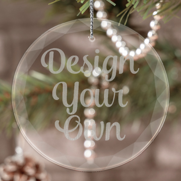 Custom Design Your Own Engraved Glass Ornament