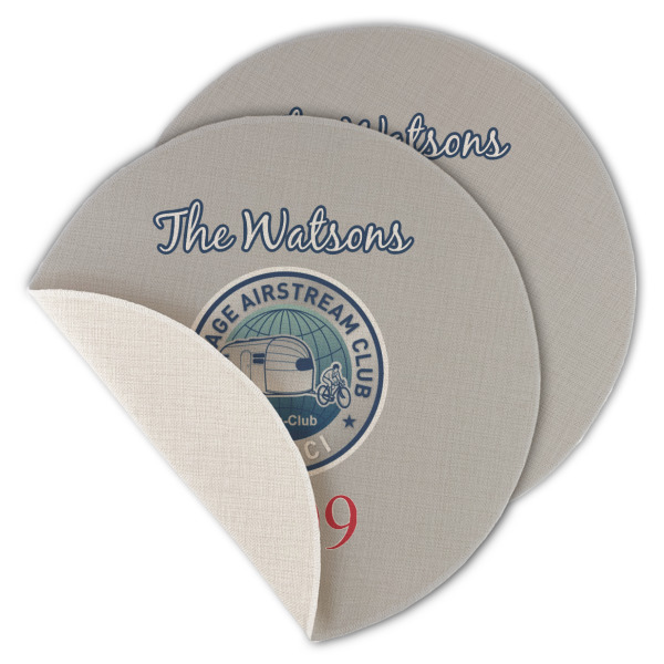 Custom Design Your Own Round Linen Placemat - Single-Sided - Set of 4