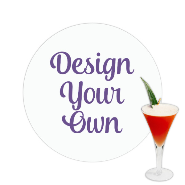 Custom Design Your Own Printed Drink Topper - 2.5"