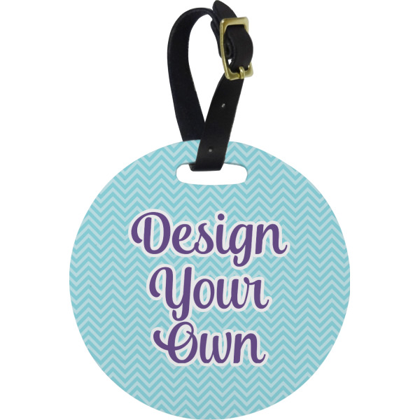 Custom Design Your Own Plastic Luggage Tag - Round