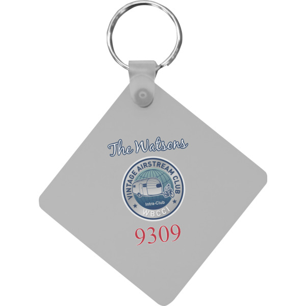 Custom Design Your Own Diamond Plastic Keychain