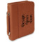 Custom Design - Cognac Leatherette Bible Covers with Handle & Zipper - Main