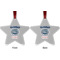 Custom Design - Metal Star Ornament - Front and Back