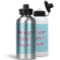 Custom Design - Aluminum Water Bottles - MAIN (white &silver)