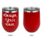 Custom Design - Stainless Wine Tumblers - Red - Single Sided - Approval