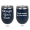 Custom Design - Stainless Wine Tumblers - Navy - Double Sided - Approval