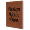 Custom Design - Leather Sketchbook - Large - Single Sided - Angled View