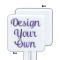 Custom Design - White Plastic Stir Stick - Single Sided - Square - Front & Back