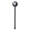 Custom Design - Black Plastic 5.5" Stir Stick - Round - Single Stick