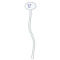 Custom Design - White Plastic 7" Stir Stick - Oval - Single Stick