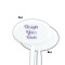 Custom Design - White Plastic 7" Stir Stick - Single Sided - Oval - Front & Back
