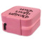 Custom Design - Travel Jewelry Boxes - Leather - Pink - View from Rear