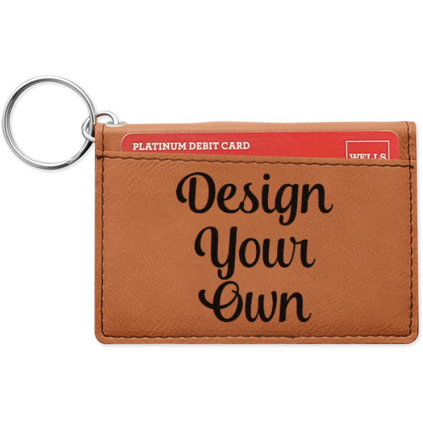 Custom Design Your Own Leatherette Keychain ID Holder