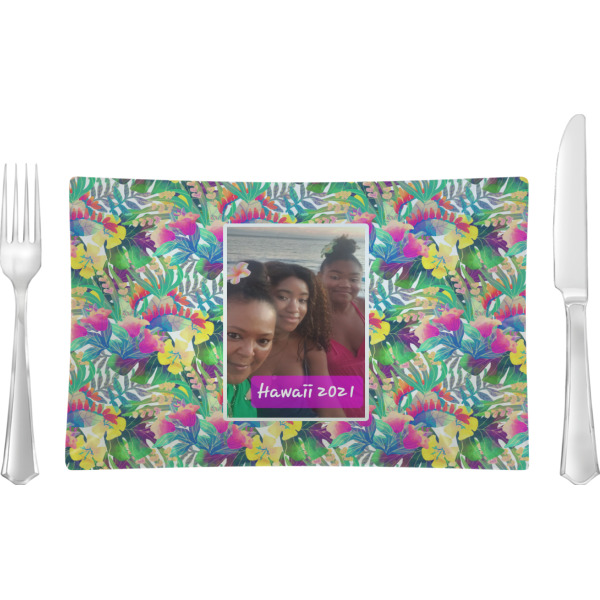 Custom Design Your Own Glass Rectangular Lunch / Dinner Plate - Single