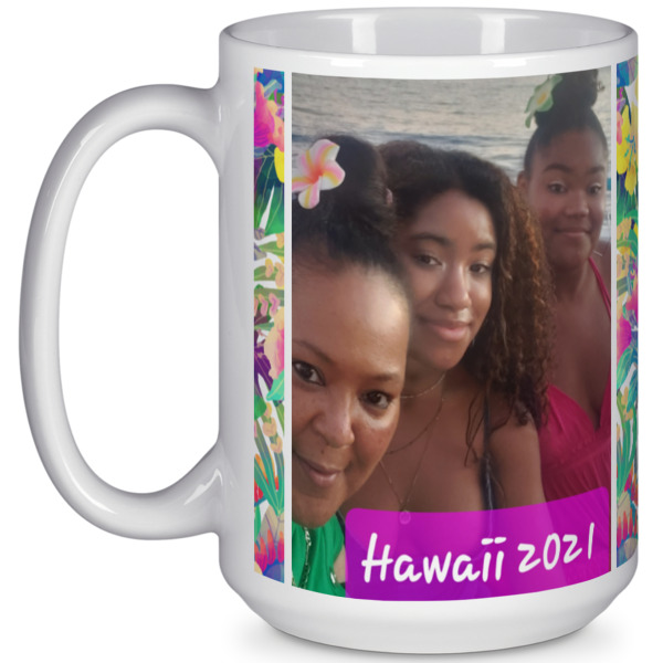 Custom Design Your Own 15 oz Coffee Mug - White