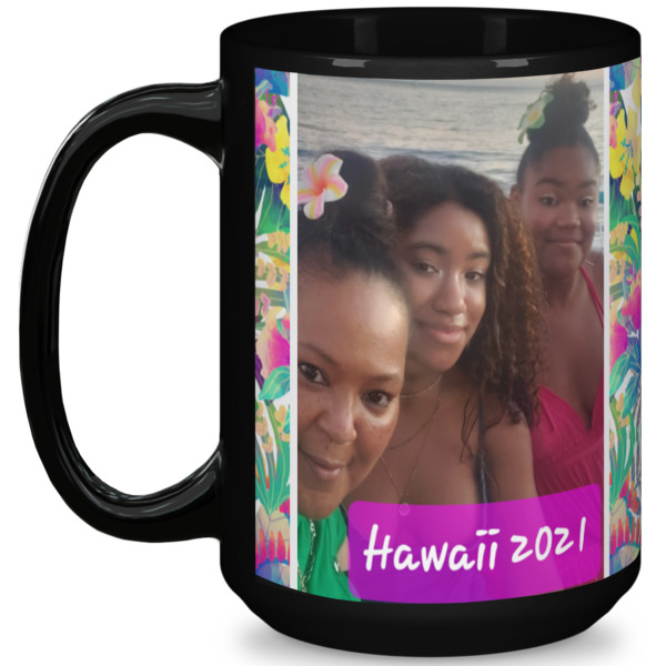 Custom Design Your Own 15 oz Coffee Mug - Black