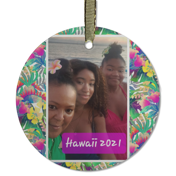 Custom Design Your Own Flat Glass Ornament - Round