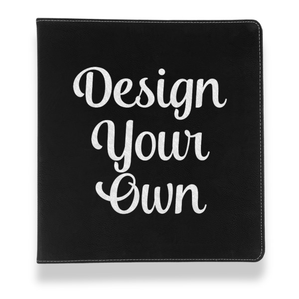 Custom Design Your Own Leather Binder - 1" - Black