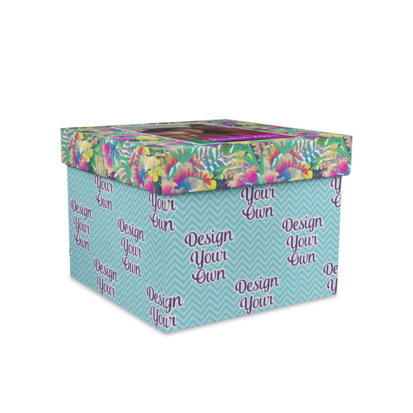 Custom Design Your Own Gift Box with Lid - Canvas Wrapped - Medium