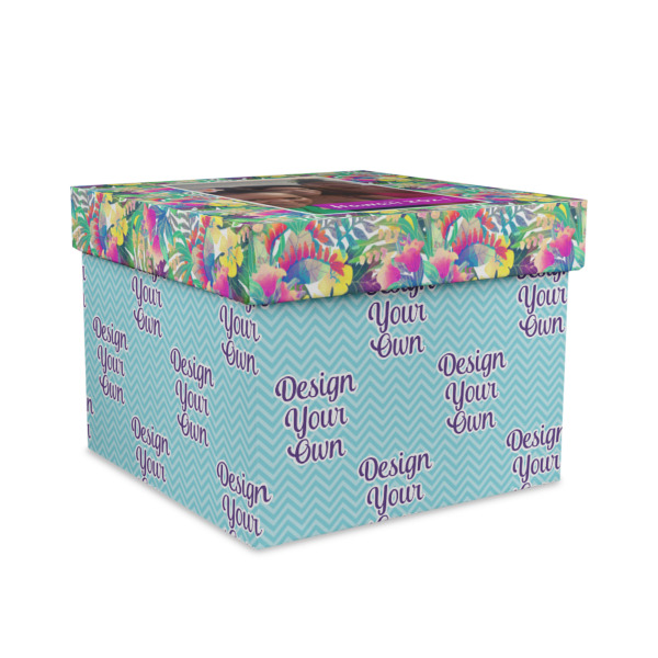 Custom Design Your Own Gift Box with Lid - Canvas Wrapped - Large