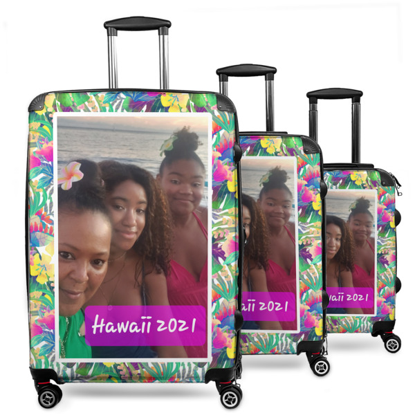 Custom Design Your Own 3-Piece Luggage Set - 20" Carry On - 24" Medium Checked - 28" Large Checked