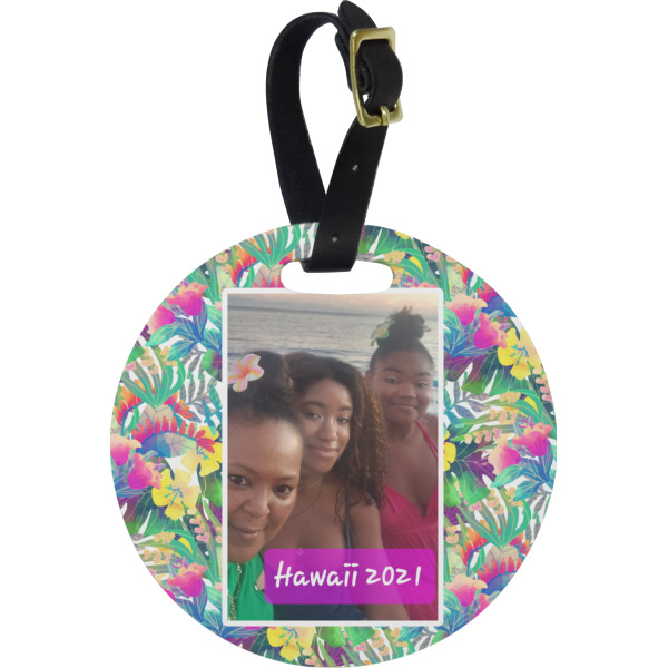 Custom Design Your Own Plastic Luggage Tag - Round