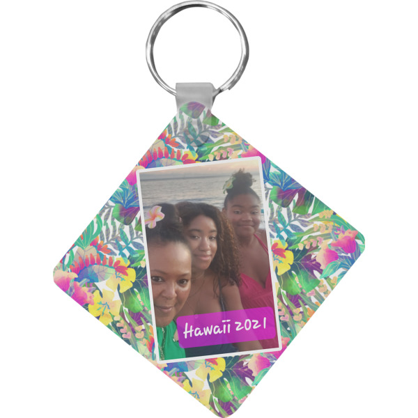 Custom Design Your Own Diamond Plastic Keychain