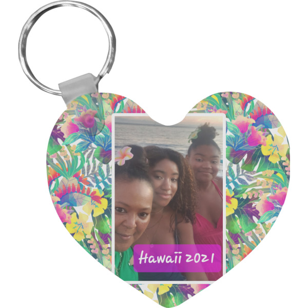 Custom Design Your Own Heart Plastic Keychain