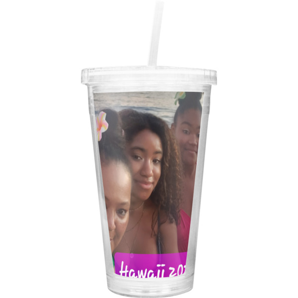Custom Design Your Own Double Wall Tumbler with Straw