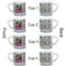 Custom Design - Double Shot Espresso Cup - Set of 4 - Front & Back