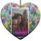 Custom Design - Ceramic Flat Ornament - Heart (Front)