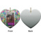 Custom Design - Ceramic Flat Ornament - Heart Front & Back (APPROVAL)