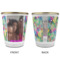 Custom Design - Glass Shot Glass - Gold Rim - Front & Back