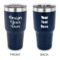 Custom Design - 30 oz Stainless Steel Ringneck Tumblers - Navy - Double Sided - APPROVAL