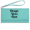 Custom Design - Ladies Wallet - Leather - Teal - Front View