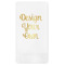 Custom Design - Foil Stamped Guest Napkins - Front View