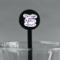 Custom Design - Black Plastic 7" Stir Stick - Round - Main