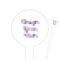 Custom Design - White Plastic 6" Food Pick - Round - Closeup