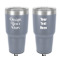 Custom Design - 30 oz Stainless Steel Ringneck Tumbler - Grey - Double Sided - Front & Back